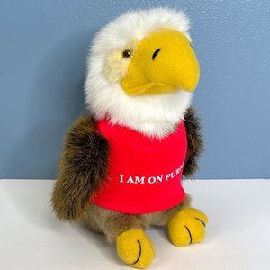 RARE Inspirational I AM ON PURPOSE Bald Eagle Bird 6.5" Plush Stuffed Animal Toy